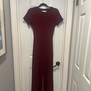 Windsor Burgundy Flare Jumpsuit